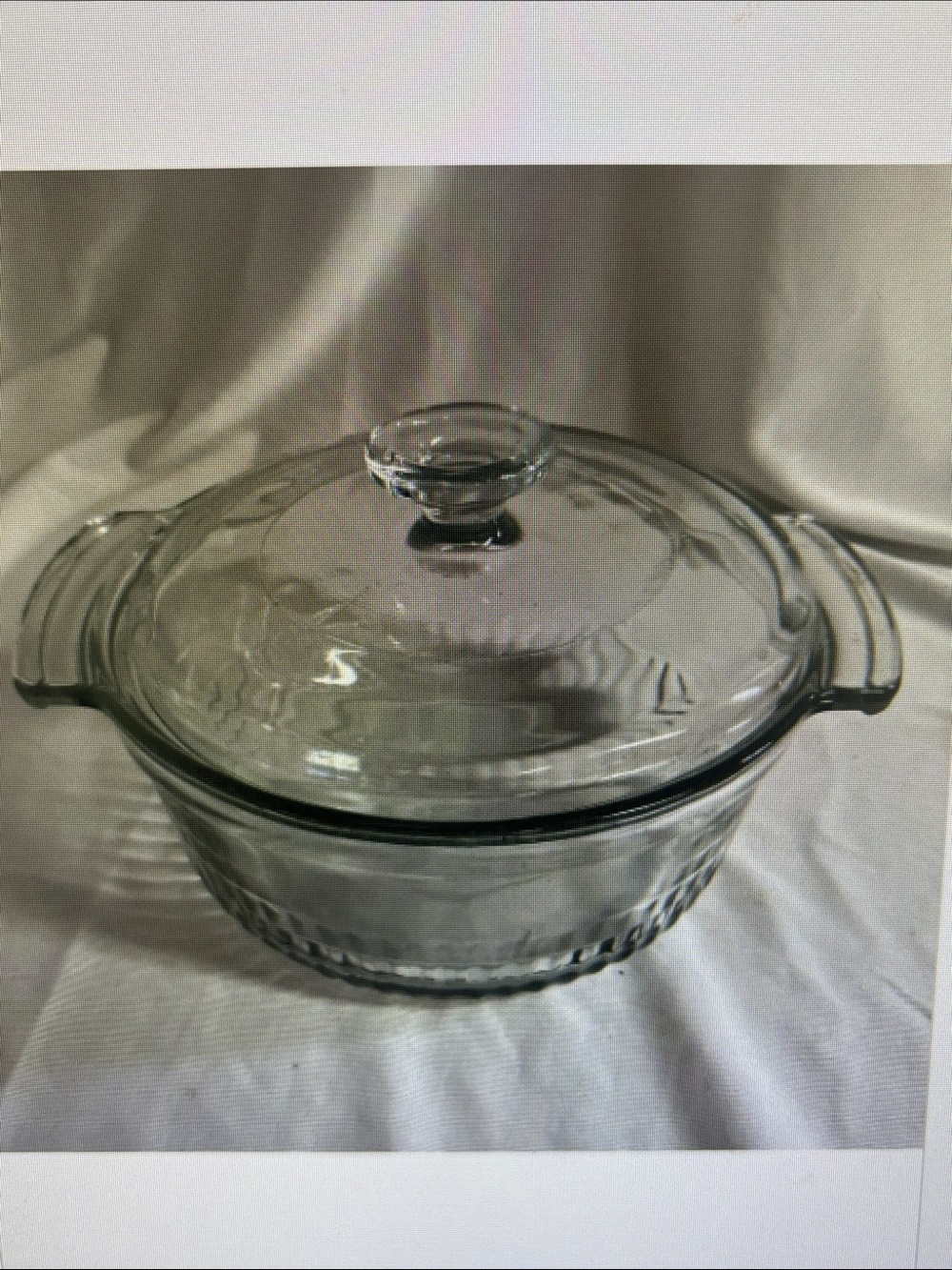 Anchor Hocking Clear Glass Covered Casserole with Handles